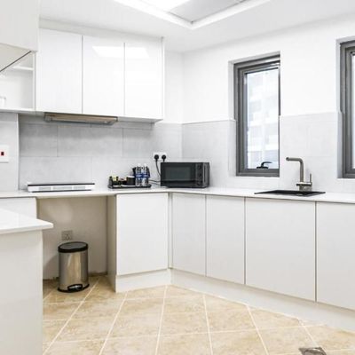 Custom Design All In One Melamine Modular Kitchen Cabinet Set With Sink For Hotel Furniture
