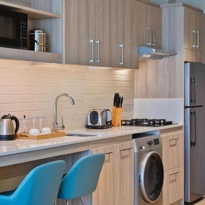 Hotel Mini Kitchen Cabinet Sets  Modern Wood Custom Design Kitchen Furniture Apartment Use