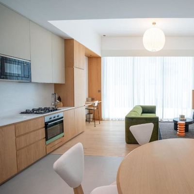 Custom Kitchenette For Hotel Small Wooden Cupboard All In One Kitchen Unit Modular Wood Grain Kitchen Cabinet