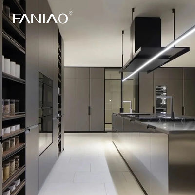 Smart Stainless Steel Kitchen Cabinet Interior Design Custom Metal Aluminium Kitchen Cabinet For Middle East