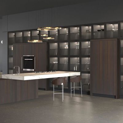 Kitchen Furniture Luxury Wooden Wall Hanging Smart Custom Home Modular Kitchen Cabinet Modern Design