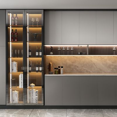 Simple Interior Design Wall Smart Melamine Kitchen Cabinets Wood Luxury Kitchen Unite Modern