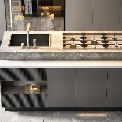 Simple Interior Design Wall Smart Melamine Kitchen Cabinets Wood Luxury Kitchen Unite Modern