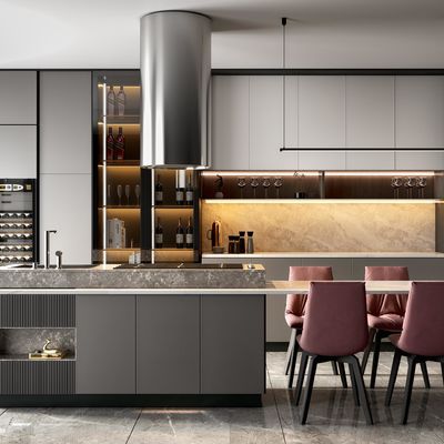 Simple Interior Design Wall Smart Melamine Kitchen Cabinets Wood Luxury Kitchen Unite Modern