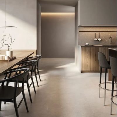 Builder Project Modern Luxury E0 Melamine Solid Wood Kitchen Cabinets With Island