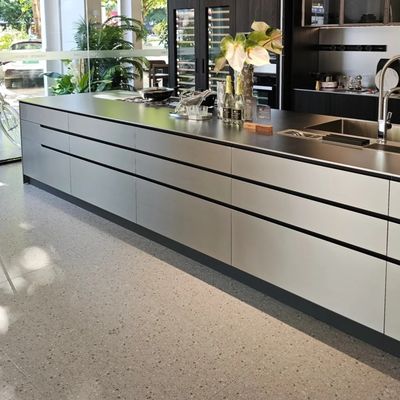 Complete Aluminum Kitchen Cupboards Set Modern Custom Stainless Steel Kitchen Cabinets