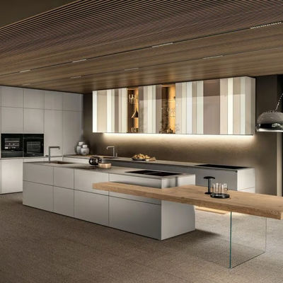 Kitchen Cabinet Manufacturer Luxury Modern Full Set Storage Household E0 Melamine Kitchen Cabinet Design For Builder