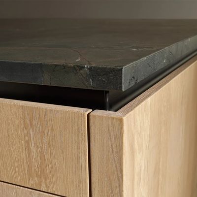 Factory Price Custom Design Wood Grain Kitchen Cabinet For Home Builders