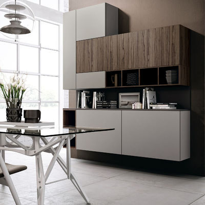Custom Cabinets Furniture Automatic High-end Design Solid Wood Melamine Kitchen Cabinet