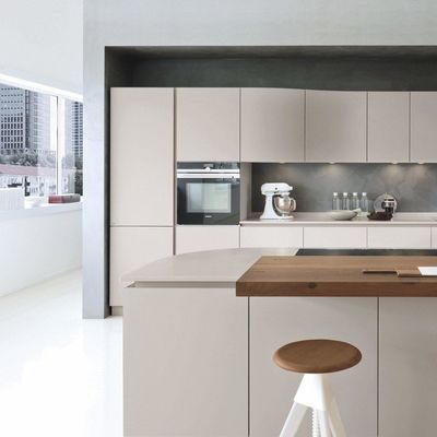 Promotion Luxury U Shape Handleless Kitchen Cabinet Set Modern Kitchen Cabinet Villa Melamine Kitchen Cabinet