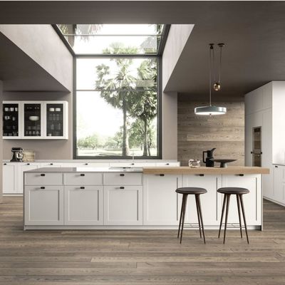 Complete Modern Designs Kitchen Furniture White Shaker Lacquer Kitchen Cabinet For Contractors