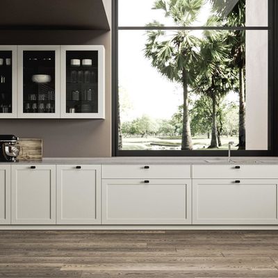 Complete Modern Designs Kitchen Furniture White Shaker Lacquer Kitchen Cabinet For Contractors