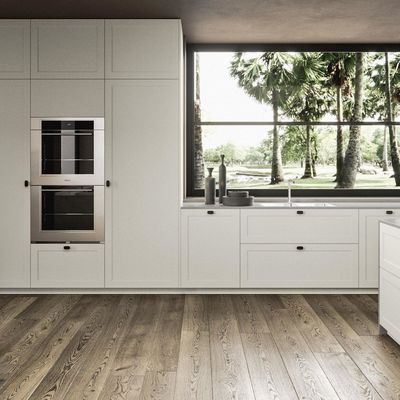 Complete Modern Designs Kitchen Furniture White Shaker Lacquer Kitchen Cabinet For Contractors