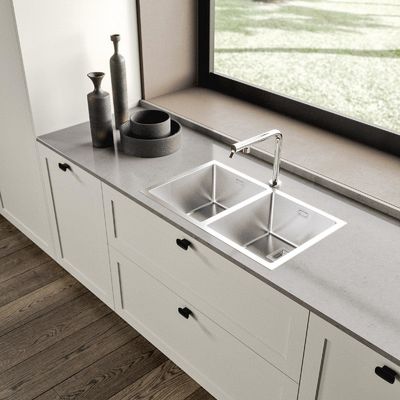 Complete Modern Designs Kitchen Furniture White Shaker Lacquer Kitchen Cabinet For Contractors