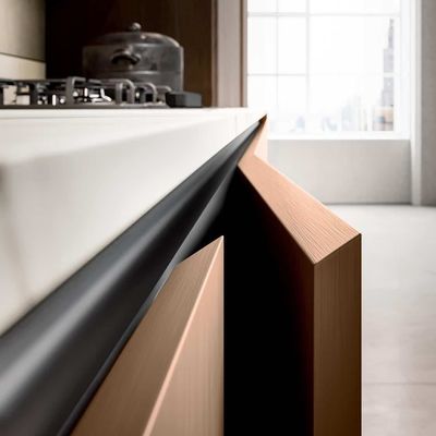 Automatic Luxury Modern Wood Grain Kitchen Cabinets Design Home Kitchen Cabinets Unit Island