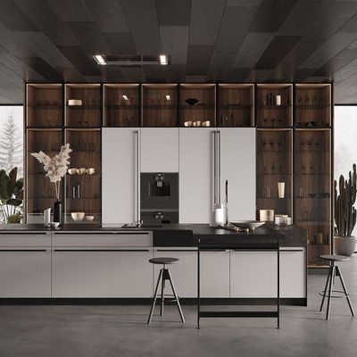 Luxury Island Solid Surface Plywood Storage Kitchen Unit Set With Modern Corner Cabinet Wall Kitchen Cabinet