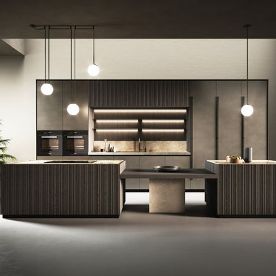 Luxury Island Solid Surface Plywood Storage Kitchen Unit Set With Modern Corner Cabinet Wall Kitchen Cabinet