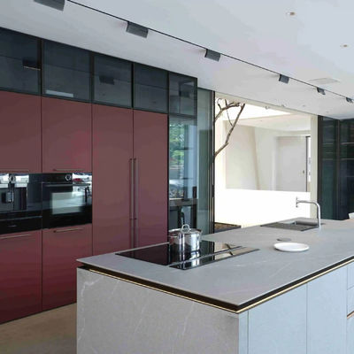 Luxury Solid Wood Kitchen Cabinets Living Room Furniture For Custom Villas
