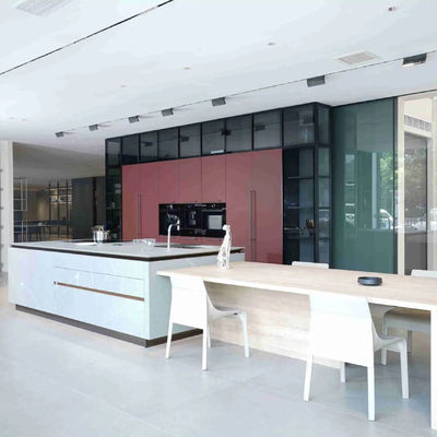 Luxury Solid Wood Kitchen Cabinets Living Room Furniture For Custom Villas