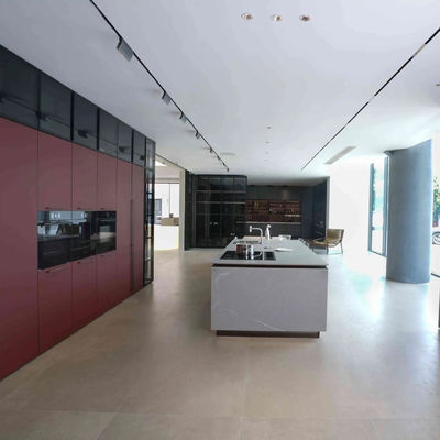 Luxury Solid Wood Kitchen Cabinets Living Room Furniture For Custom Villas