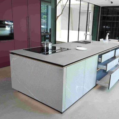 Luxury Solid Wood Kitchen Cabinets Living Room Furniture For Custom Villas