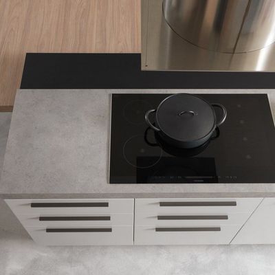 Modern Style Luxury Furniture Design Sets Island Melamine Solid Wood Kitchen Cabinets