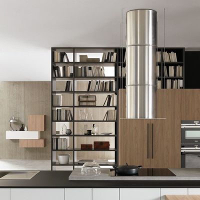 Modern Style Luxury Furniture Design Sets Island Melamine Solid Wood Kitchen Cabinets
