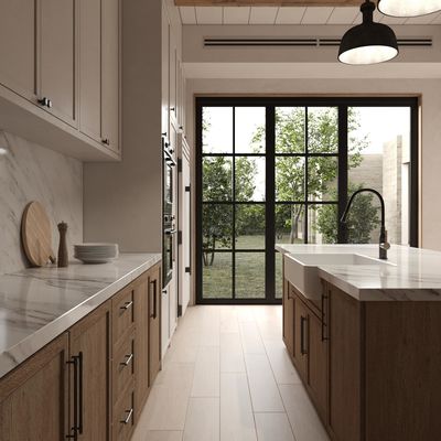 Engineering Luxury Furniture Smart Frame Door Panel Wood Kitchen Cabinet Designs