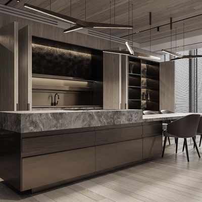 Automatic Interior Design Hotel Home Melamine Smart Cabinet Kitchen
