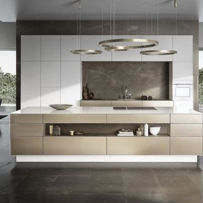 Kitchen Furniture Cabinets Luxury Modern Smart Modular Design Wooden Veneer Door Panel Wood Wall Kitchen Cabinet With Island