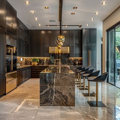 Custom Modern Style Solid Wood Kitchen Cabinets Luxury Kitchen Cabinets Set