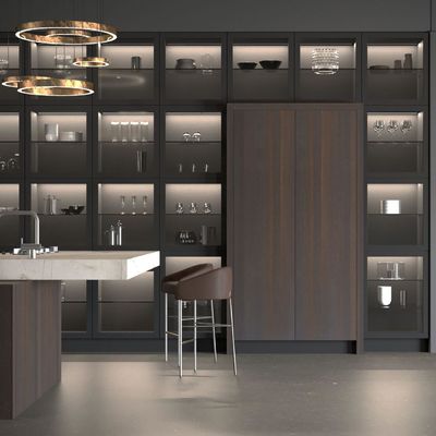 Automatic Interior Design Hotel Home Melamine Smart Kitchen Cabinet