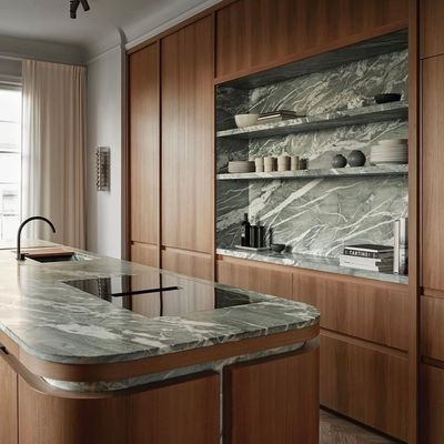 Luxury Modular Solid Wood Grille Plate Wall Kitchen Furniture Smart Portable Kitchen Upper Cabinet Set