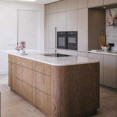 Luxury Modular Solid Wood Grille Plate Wall Kitchen Furniture Smart Portable Kitchen Upper Cabinet Set