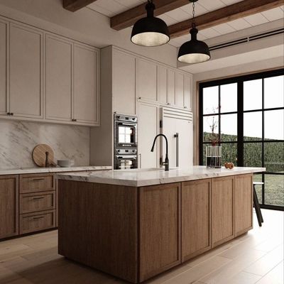 Luxury Modular Solid Wood Grille Plate Wall Kitchen Furniture Smart Portable Kitchen Upper Cabinet Set