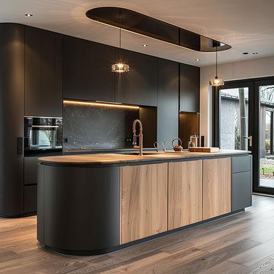 Modern Kitchen Designs Luxury Customized Color Design Complete Kitchen Cabinets For Villa