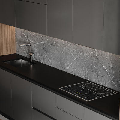 Luxury Style Wooden Custom Kitchen Furniture Modular Lacquer Kitchen Cupboard Island Kitchen Cabinets