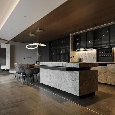 Particleboard MDF Plywood Solid Wood With Acyclic Lacquer Matt High Gloss PVC PET Melamine Finished Kitchen Cabinet Complete Set