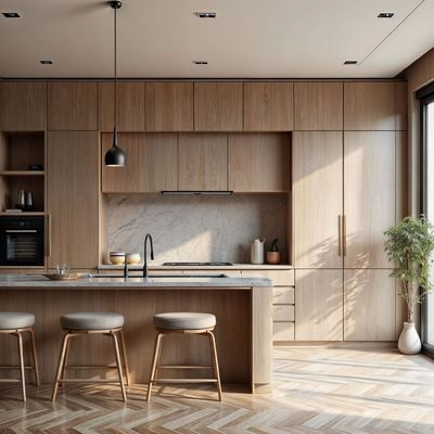 Particleboard MDF Plywood Solid Wood With Acyclic Lacquer Matt High Gloss PVC PET Melamine Finished Kitchen Cabinet Complete Set