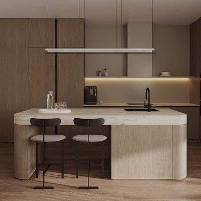 Particleboard MDF Plywood Solid Wood With Acyclic Lacquer Matt High Gloss PVC PET Melamine Finished Kitchen Cabinet Complete Set