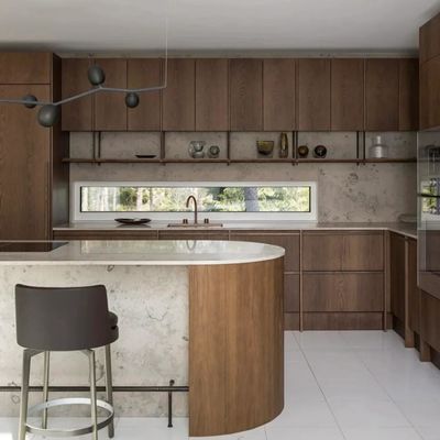Custom House High Standard Luxury Kitchen Smart Wall Cabinet Glass Display Cubpoard Cabinet