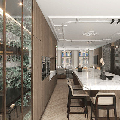 Built In Island And Custom Modular High End Kitchen Cabinets For Commercial Kitchen And Home Renovation Projects
