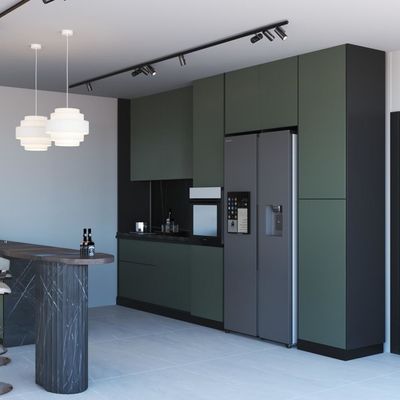 Melamine Kitchen Cabinet Modern Furniture Designer Cabinet Set For Apartment