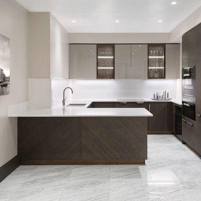 Whole House Customization Service Modern Style Particle Board Kitchen Cabinet Luxury Minimalist Kitchen Furnishing For Villa