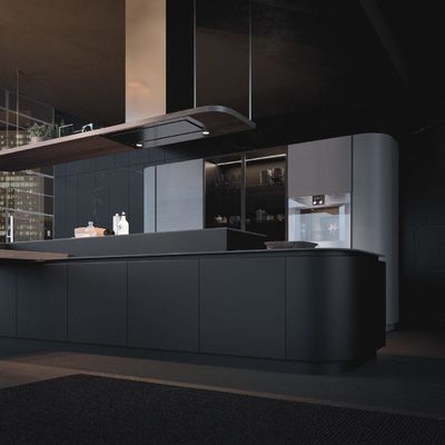 Luxury Modern Smart Modular Kitchen Design Wooden Furniture Veneer Door Panel Economic Wood Wall Kitchen Cabinet With Island