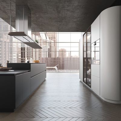 Luxury Modern Smart Modular Kitchen Design Wooden Furniture Veneer Door Panel Economic Wood Wall Kitchen Cabinet With Island