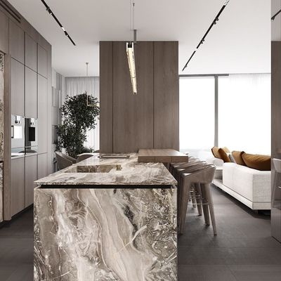 Luxury Customized Kitchen Cabinet Kitchen Furnitures Design Wood Veneer Kitchen Cabinet