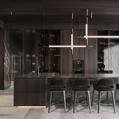 Large Style Complete Custom Kitchen Cabinet Set Island Kitchen Furniture Lacquer Finish Wooden Kitchen Cupboard For Villa
