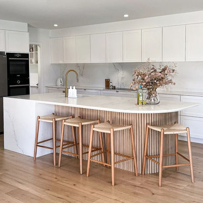 Lacquer Modern Luxury Kitchen Custom Modular Kitchen Cabinets With Sink Smart Home Furniture Kitchen