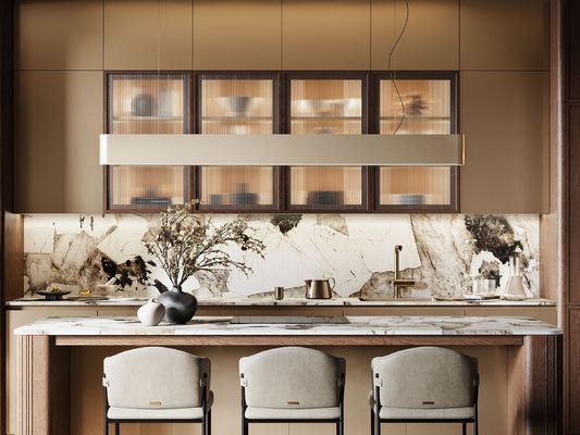 Wall Mounted Home Lacquer or Finish Modern Design Kitchen Cabinet Complete Set Wood Storage